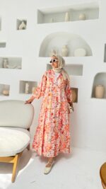 Miya Elbise - Turuncu - Görsel 5