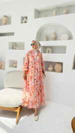 Miya Elbise - Turuncu - Görsel 10