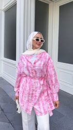 Blurr Gömlek - Pembe - Görsel 5