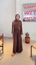 Lalin Oyşo Takım - Kahverengi - Görsel 6