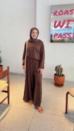 Lalin Oyşo Takım - Kahverengi - Görsel 7