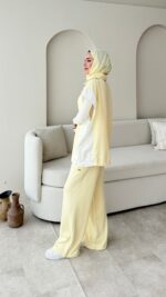 Tuşe Yelek Takım - Sarı - Görsel 5