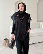 Tuşe Yelek Takım - Siyah - Görsel 3