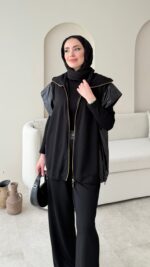 Tuşe Yelek Takım - Siyah - Görsel 4