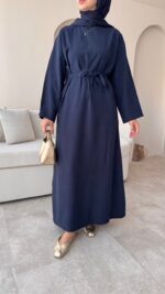 Esil Tensel Elbise - Lacivert - Görsel 5