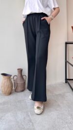 Uzun Scuba Çimalı Pantalon - Siyah