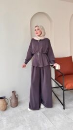 Zerda Kemerli Premium Oyşo Takım - Kahverengi - Görsel 4