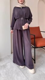 Zerda Kemerli Premium Oyşo Takım - Kahverengi - Görsel 9