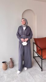 Zerda Kemerli Premium Oyşo Takım - Antrasit