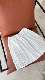 Piliseli Etek İçlik - Beyaz - Görsel 2