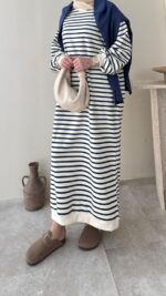 Misra Basic Elbise - Mavi - Görsel 7