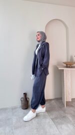 Herme Salaş Oyşo Takım - Antrasit - Görsel 6