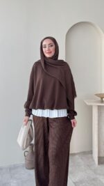 Lunar Taşlı Pantalon - Kahverengi - Görsel 7