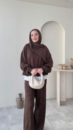 Lunar Taşlı Pantalon - Kahverengi - Görsel 8