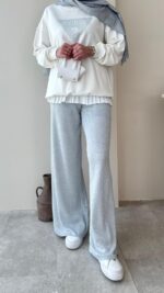 Lunar Taşlı Pantalon - Gri - Görsel 6