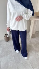 Lunar Taşlı Pantalon - Lacivert - Görsel 8