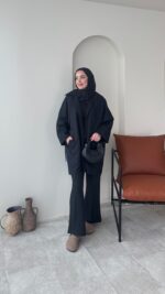 Dinar Tasarım Trenç - Siyah - Görsel 2