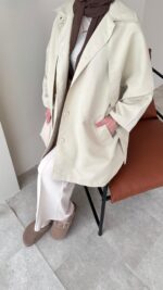 Dinar Tasarım Trenç - Bej - Görsel 6