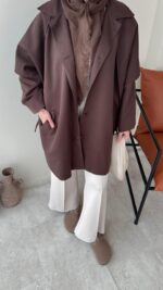 Dinar Tasarım Trenç - Kahverengi - Görsel 3