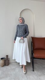 Viril Merserize Hırka - Gri - Görsel 10