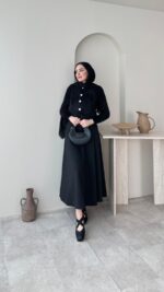 Esle Angora Hırka - Siyah