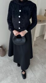 Esle Angora Hırka - Siyah - Görsel 5