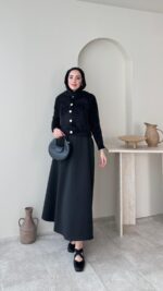 Esle Angora Hırka - Siyah - Görsel 6