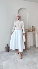 Esle Angora Hırka - Taş - Görsel 3