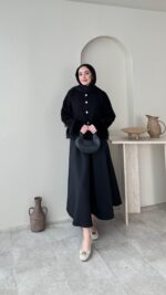 Mono Kürklü Hırka - Siyah - Görsel 5