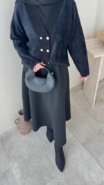 Besa Angora Hırka - Siyah - Görsel 3