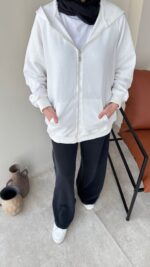 Pola Hırka - Beyaz - Görsel 3