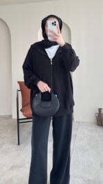 Pola Hırka - Siyah - Görsel 6