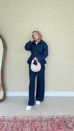 Dina Kot Takım - Lacivert - Görsel 2