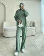 Mihri Şeritli Oyşo Takım - Mint Yeşil - Görsel 7