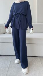 Berli Düğmeli Oyşo Takım  - Lacivert - Görsel 4