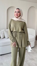 Berli Düğmeli Oyşo Takım  - Yeşil ( ÖN Sipariş ) - Görsel 2