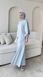 Sali Asimetrik Takım - Gri - Görsel 6