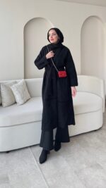 Demi Angora Hırka - Siyah