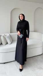 Zeli Basic Elbise - Siyah - Görsel 2