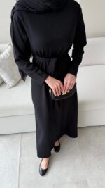 Zeli Basic Elbise - Siyah - Görsel 4