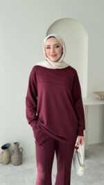 Fera Oyşo Takım - Bordo - Görsel 4