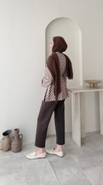 Ekose Scuba Sweat - Mürdüm - Görsel 3