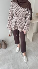 Ekose Scuba Sweat - Mürdüm - Görsel 4