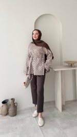 Ekose Scuba Sweat - Mürdüm - Görsel 5