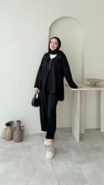 Gisa Fermuarlı Oyşo Takım - Siyah - Görsel 2