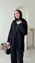 Gisa Fermuarlı Oyşo Takım - Siyah - Görsel 4