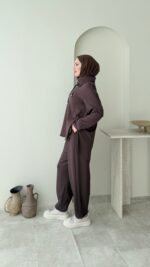 Gisa Fermuarlı Oyşo Takım - Kahverengi - Görsel 3