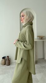 Gisa Fermuarlı Oyşo Takım - Yeşil - Görsel 4