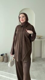 Toma Oyşo Takım - Kahverengi - Görsel 5