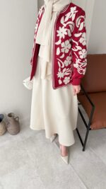 Quan Nakış Ceket - Bordo - Görsel 2